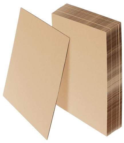 SENJEOK 30 fogli di cartone ondulato, 30 x 40 cm, in cartoncino rigido ispessito, per artigianato fai da te, imbottitura per imballaggio, divisori protettivi
