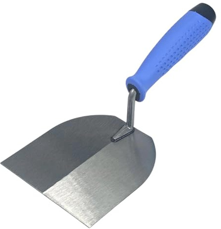 KESOTO Cazzuola per Muratura a Testa Piatta Larga in Acciaio Al Carbonio Da 10 X 4,75 X 5, Cazzuola Multifunzionale per La Posa di Mattoni,