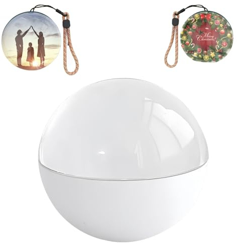 Bola de cristal 3D con pantalla digital, esfera LED personalizada para fotos y video, ultrasonido de bola de cristal 3D, regalo de foto de , regalo de memoria de carga personalizado para (Blanco)