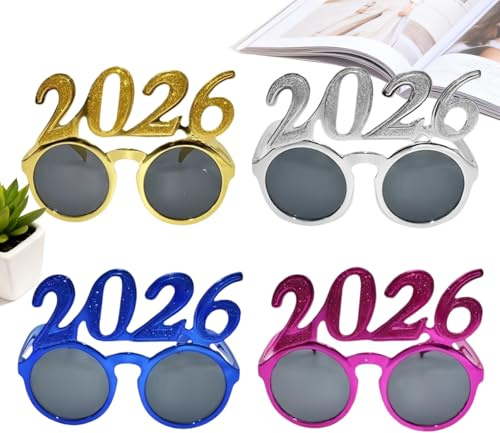 Glasögon För Nyårsfest 2026 Ögonrekvisita Dekoration