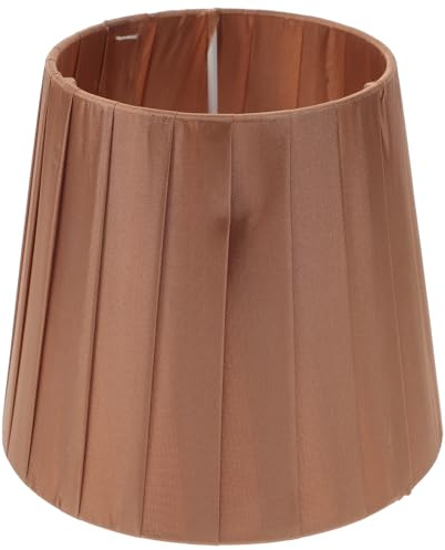 Alipis Pantalla de Lámpara Pequeña de Tela Clip para Lámpara de Mesa y Pie, Color Café, Material Hierro y Tela, Protección contra Polvo, Decoración para Hogar, 1 Unidad