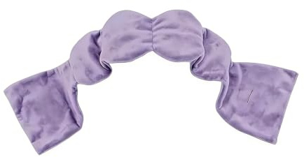 Antifaz para Dormir con Peso, Máscara de Dormir a Presión para Mujeres y Hombres, Cubierta de Bloqueo de Luz de Presión Suave, Gravity Bead, Alivia la Fatiga, Favorece el Sueño, Tejido Suave (Morado)