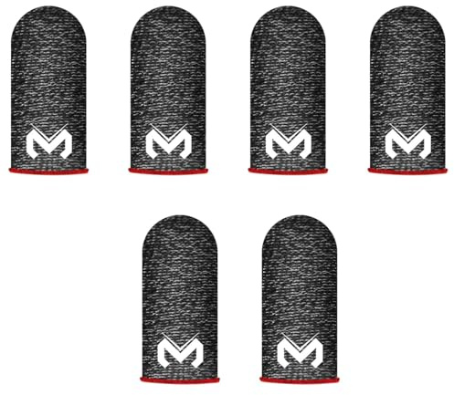 6 pcs Gaming Finger Caps,Manchons de Doigt de Jeu pour écran Tactile,Gants Gaming Gant Doigt Toucher Soyeux Parfait Résistant à La Transpiration,adaptés à Tous Les appareils