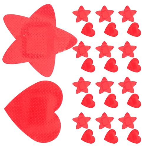 VILLCASE 30pcs Heart and Star Shaped Adhesive Bandages, Breathable Cute Plasters for Injuries, Flexible Wound Patches Suitable for Boys and