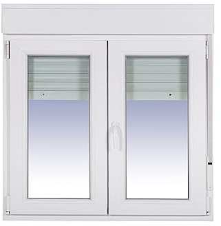 Ventanastock PVC 1000x1155 Practicable Oscilobatiente 2 hojas con Persiana de PVC
