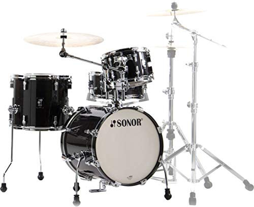 Sonor AQ2 Safari 4-piece Shell Pack w/Snare - Transparent Satin Black Lacquer