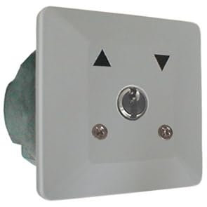 Schlüsselschalter/Taster umschaltbar Rolladen Rolladenmotor Rohrmotor Rolltorschlüsseltaster Voll Metall incl. der Blende (Unterputz/Pfeil Rauf,- Runter)