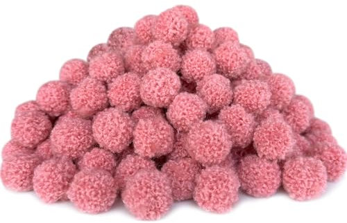 KEAGAN 150 Stück Bastel-Pompons, 2cm Filzkugeln Bunt Klein, Rosa Klein Pompons, flauschige Pompom-Puff-Bälle, kleine Pompons für Kunst und Handwerk, DIY Kreativen Handwerk Dekorationen