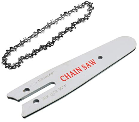 Elektrische Kettensägen Ersatz 13 cm Kettensägenführer Bar 28 cm Sägen Ketten Holzbearbeitung Sägezubehör Silber Home Tools