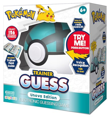 Pokémon Trainer Guess - Edición Unova. Juego de adivinanzas de reconocimiento de Voz electrónico. Adivina y colecciona 156 Iconic