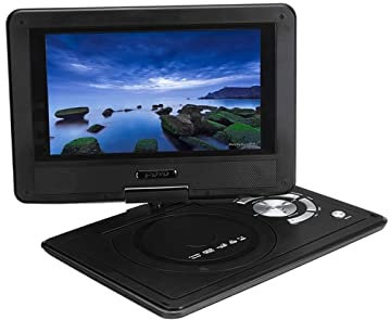 Bärbar DVD-spelare, DVD-spelare, 9-tums HD-TV Bärbar DVD-spelare 16:9 LCD-skärm CD-spel TV-spelare USB-radioadapter DVD-spelare,for Home, Car