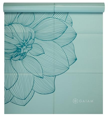 Gaiam Yoga Mat - Folding Travel Fitness & Exercise Mat - Foldable Yoga Mat for All Types of Yoga, Pilates & Floor Workouts (68L x 24W x 2mm Thick)
