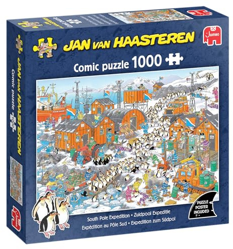 Jan Van Haasteren - JVH - Sydpolen frakt - South Pole Expedition - Pussel Vuxen - 100% återvunnen kartong - 1 000 bitar - Jumbo