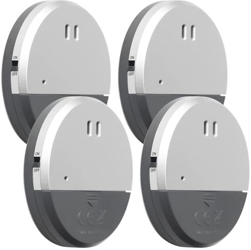 Lot de 4 alarmes de porte sans fil - 130 dB - Capteur magnétique - Avec piles - Protection anti-effraction - Pour maison, hôtel, bureau