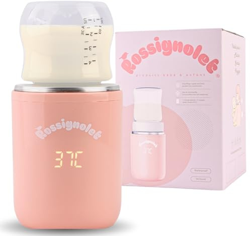 Rossignolet® Chauffe-Biberon Nomade Sans BPA Lait Maternel et industrielle Chauffe Rapide Préserve les Nutriments Compatible Avent MAM Suavinex Idéal Maison Sorties Voiture Voyage Avion