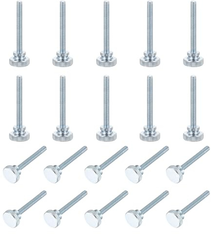 PATIKIL M5 x 40mm Knurled Thumb Screws, 20Pcs Metric Knurled Head Bolts Thumb Screw with Shoulder Grip Knobs Fasteners Tighten Thread Fasteners for TV Monitor Mount