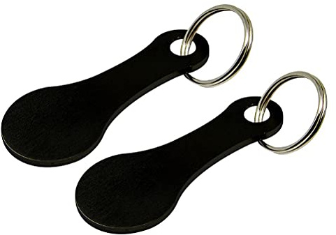 Generic Shopping Trolley Remover Nyckelring Rostfritt Stål Token Bekvämt Verktyg för Kundvagnar 5,5 * 2,3cm 1 Pack (svart)