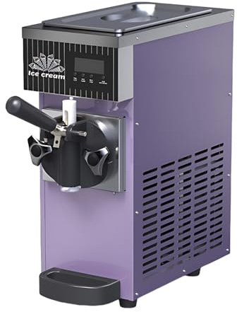 Mjukglassmaskin Kommersiell Med Snabb Kylning 450w Lcd Display Självrengöring Och Förkylning 4–5 L/H För Café Food Truck Glassbar Restaurang Och Småföretag(Purple)