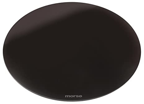 Morsø Pizza Plate for Grill and Oven, Scandinavian Design, Heat-Resistant Glass Ceramic, 34 cm Diameter, Black