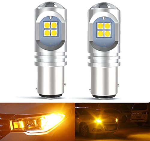 SageSunny P21/5W BAY15D 1157 Lampadina LED Ambra Giallo Super Luminoso 12SMD 3030 Chip Canbus Senza Errori LED Indicatori di Direzione Luce di Retromarcia Fanale Posteriore DC 10-30V (2 pezzi)