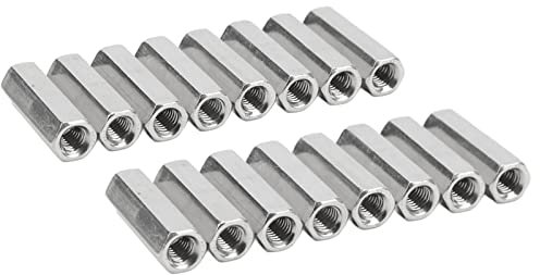 Pack of 20 Hexagonal Nuts M5 Long Rod Hexagonal Union Nuts Union Nut Hexagonal Thread Fasteners Fasteners Galvanized