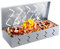 Räucherbox, Räucherkasten Grill BBQ Smokerbox aus Edelstahl zum Grillen, BBQ Räucherbox Gasgrill Smoker Box für Gasgrills, Robustes Grillzubehör zum Räuchern von Chips, 20 x 10 x 5cm, Silber
