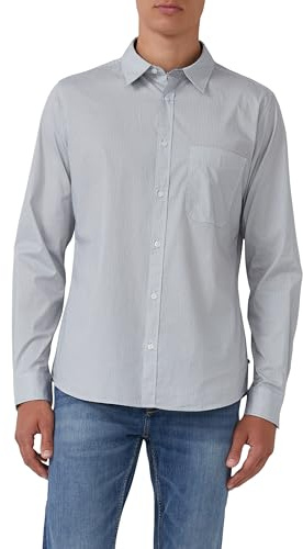 s.Oliver Slim fit: Finely Patterned Cotton Shirt with Kent Collar, 01a0, X-Large