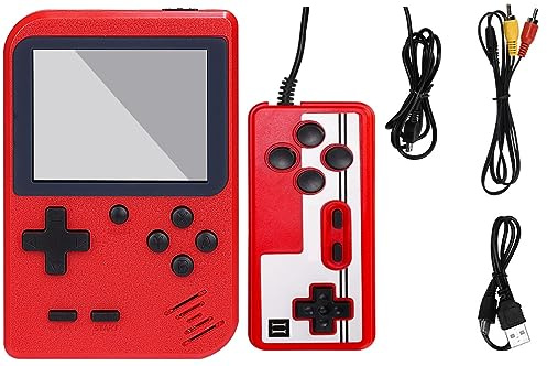 Consola de Juegos portatil, Incluye 400 Juegos Clasicos de 8 bits, lo Mejor para Jugar en Familia ya Que Cuenta con Mando Extra para Jugar de a 2.