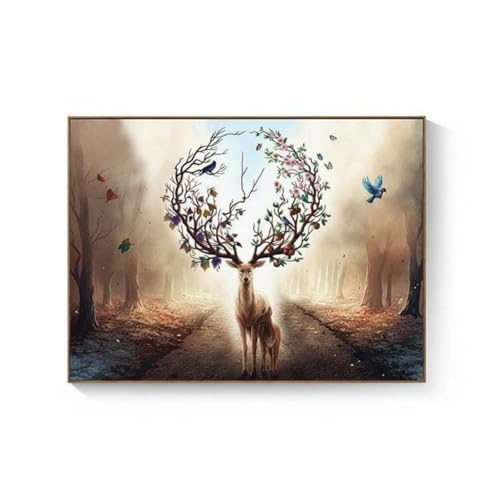 FytStycale Coffret Électrique Panneau de Distribution Couvre Compteur Coffret Électrique Tableau Basculant en Toile Huile avec, 70 50cm Couvre 58 40cm, B-Cerf Mère Et Enfant