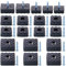Swpeet 80 almohadillas cuadradas negras de 22 mm y 30 mm con tornillos, patas antideslizantes de goma resistente para muebles de mesa, escritorio, silla y sofá para proteger