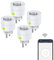 UCOMEN Enchufe Inteligente, Enchufe WiFi Compatible con Alexa y Google Home, APP Control Remoto, Función de Temporizador, (4-pack)