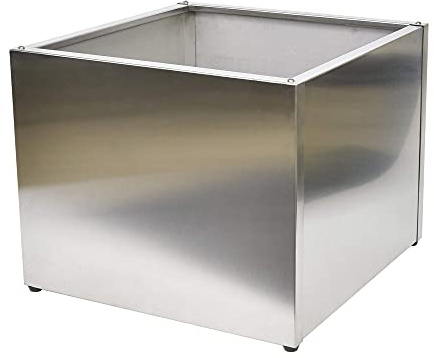 Köhko® Designer Pflanzkübel aus Edelstahl Pflanzgefäß QUADER 60x60x50 cm