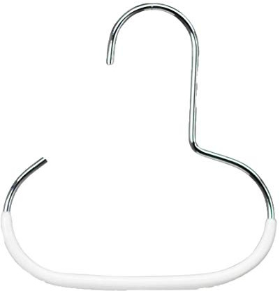 MAWA G1 - Colgador de Accesorios, Adecuado Para Bufandas, Collares, Cinturones, Pañuelos, 1 Pieza, con Revestimiento Antideslizante, no Contamina, Ahorra Espacio, 15 cm, Blanco