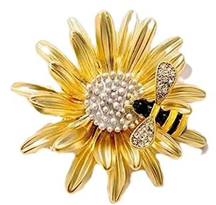 Gimiro Broche pour femme, camélia, strass, perles, roses, épinglette, pour robe blazer, accessoire de mode de mariage, Métal