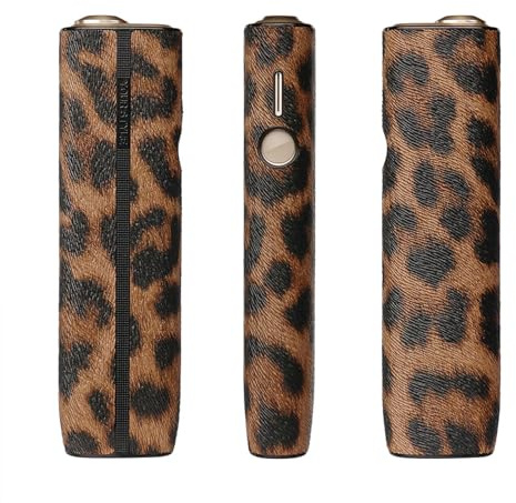 Keminsung Étui compatible avec IQOS compatible avec ILUMA ONE / compatible avec ILUMA I One Cover en cuir, couvercle latéral, étui de protection extérieur, étui à cigarette (marron foncé)