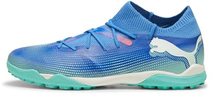 PUMA Unisex Future 7 Match TT Soccer Shoe, Bluemazing White-Electric Peppermint, 44 EU