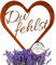 EXTRAVAGANT® Grabschmuck Herz Du fehlst wetterfest Grabdeko Metall Stahl Rost Edelrost Grabdekoration Friedhof Gedenkstecker Grabstecker Friedhofsdeko langlebig Gedenkschild Haustier Fellnase