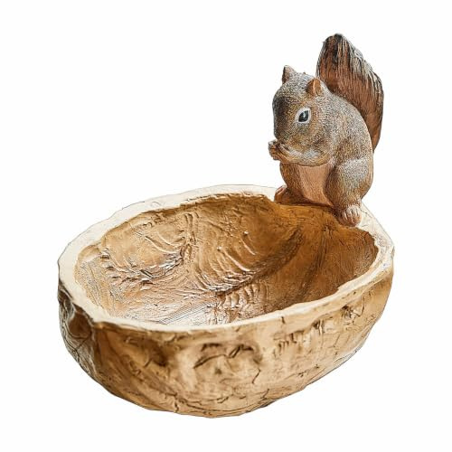 Loberon Orinell Ciotola Decorativa - Dipinte a Mano - Legno dall'Effetto Naturale, Marrone