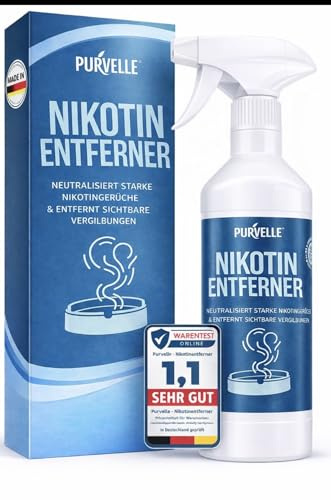 Purvelle® Power Geruchsvernichter in Sprühflasche – ready to use, gegen Vergilbungen und Gerüche – für Fenster, Fliesen, Wände, Türen – privat &gewerblich geeignet | made in Germany