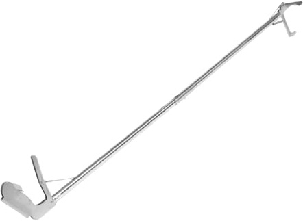 WEKADRIN Stainless Steel Snake Grabber with Curved Clamp Mouth Anti-slip Snake Catcher Tool with Lock Reptile for Safe Handling and Garden Use
