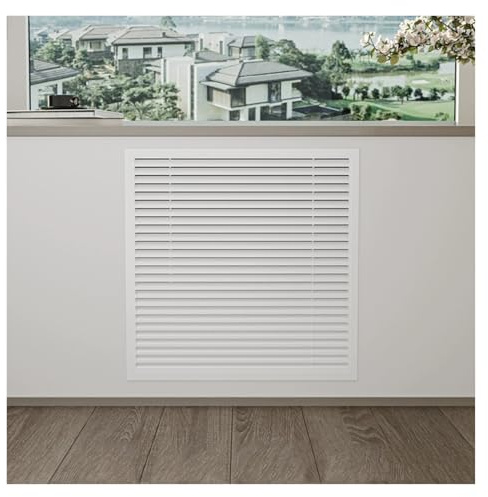 LINGDSWULING Cubre Radiadores Cubre Radiadores Blanco Diseño Moderno Listones Y Nido Abeja Mueble Cobertura del Radiador Radiador Lacado Revestimiento Protector(Beige,23.62x59.06in(60x150cm))