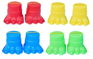 Fxzqgnh 8 Teiliges Set Stelzen Set für Große Füße, Klassische Anti S Stelzenlauf Stelzen für Kinder von 4 10 Jahren, Hindernisparcours, Partys