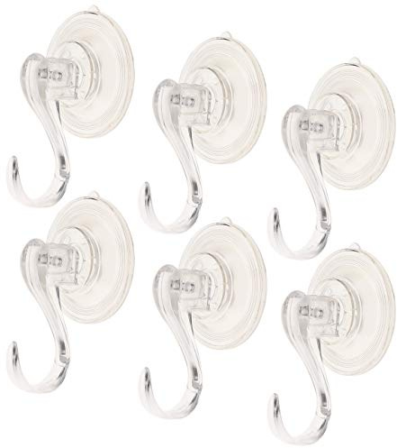 3omething New Christmas Wreath Holders Holiday Hangers – Glass Window Door Hooks Supplies Decorations Suction Cups 6PCS