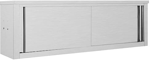 vidaXL Armoire de Cuisine avec Portes coulissantes 150x40x50 cm INOX