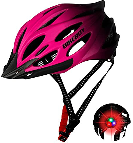 Dantazz Fahrradhelm mit Licht,Helm Bike Fahrrad Radhelm Für Herren Damen Helmet Auf Die Helme Sportartikel MTB RennräDer-31x21x16,5cm