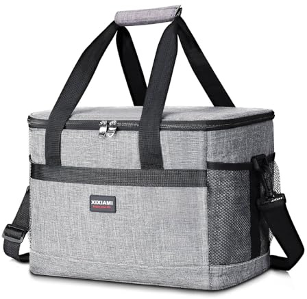XIXIAMI Large Cooler Bag 20L Insulated Picnic Bag Food Storage Cooling Foldable Cool Outdoor Drinks Cooler for Camping/Picnic/Fishing/Beach Party/BBQs