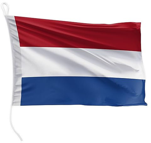 FLAGLY bandiera per barca Paesi Bassi 30 x 20 cm formato orizzontale - peso del tessuto 115g/m² - stampata, robusta con corda e occhiello, accessori per barca barca a motore