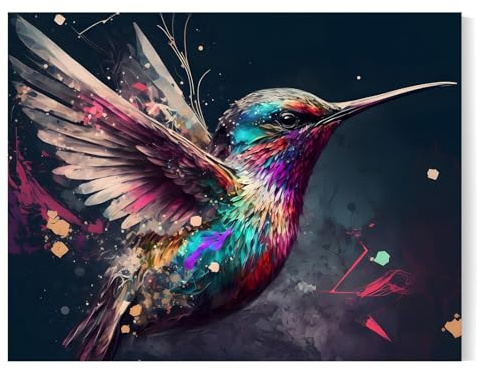 Gutluz Pintura por números adultos niños a partir de 10 lienzo pintura al óleo pájaro – Painting by Numbers for Adults kids – Regalos para adultos y niños – con pinceles pigmento acrílico 40 × 50 cm