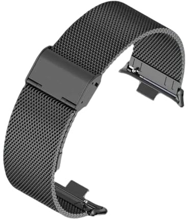 leruiyezs Rostfritt metallarmband för Redmi Watch 4 & 5, kompatibel med Xiaomi Smart Band 9 och Band 8 Pro, justerbart och snyggt armband för dagligt och formellt bruk, svart, no, modernt