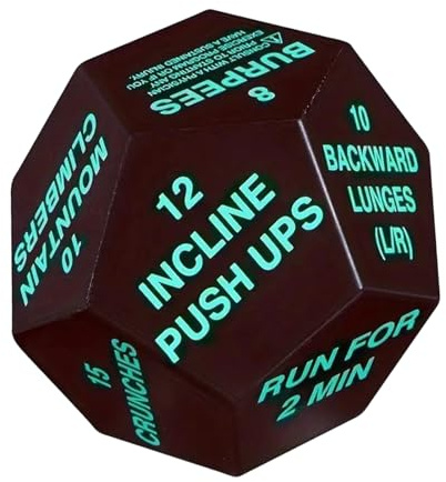 Dadi per esercizi, divertente gioco di fitness per allenamenti in palestra a casa, cubi per allenamento a corpo, generatore di attività casuali, strumento di sfida cardio yoga, gioco per la salute